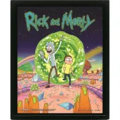 【瑞克和莫蒂】 PORTAL (傳送門) 超ㄎ一ㄤ 3D海報含框 Rick and Morty