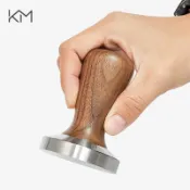 東升精品館 咖啡壓粉錘51/54/58mm胡桃木壓粉器咖啡器具相思木櫸木填壓器批發