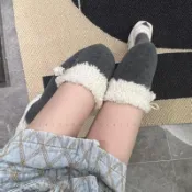 高顏值過膝中筒襪 長筒襪 小腿襪 壓力瘦腿襪 冬季羊羔毛球厚瘦腿暖日系襪毛絨毛球過膝大腿襪子女森系洋氣 S 0920