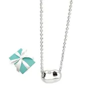 【Tiffany&Co. 蒂芙尼】925純銀-BEAN迷你相思豆墜飾項鍊(女用)