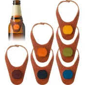 【HOTAI購】【VACU VIN】掛式矽膠酒瓶塞6入(皮革) | 紅酒塞 葡萄酒塞