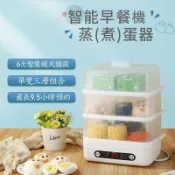 寓偉 【SHA】不鏽鋼蒸蛋器 自動斷電家用小型早餐機 早餐機煮蛋器 蒸蛋器 家用預約 自動斷電防乾燒 多功能 大容量