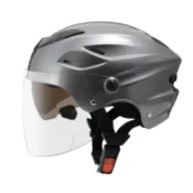 【ZEUS瑞獅】ZS 125FC素色 ( 新鐵灰) 雪帽 半頂式安全帽 內藏墨鏡