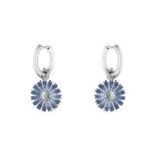 【Georg Jensen 喬治傑生】DAISY 耳環(純銀電鍍銠 藍瓷琺瑯)