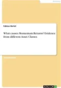 【三民網路書店】What causes Momentum Returns? Evidence from different Asset Classes 作者：Fabian Hertel