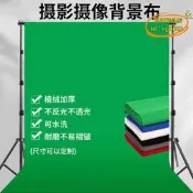 【台灣現貨】 攝影攝像背景布綠幕摳像布加厚加密綠色背景影棚背景布自定義