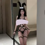 (店+)【Muses】情趣兔女郎連體衣 聖誕情趣裝 性感內衣 兔耳朵內衣 性感爆乳裝 誘惑內衣 超辣妹服 夜店風格40-60kg