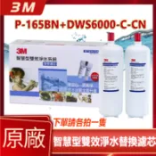 3M  DWS6000-ST 雙道濾心組 P-165BN + DWS6000-C-CN櫥下型淨水器專用替換濾芯