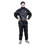 【天龍牌】新重裝上陣F1機車型風雨衣-黑色+通用鞋套