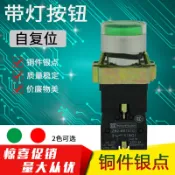 協貿國際日用品生活9館 帶燈按鈕開關 XB2-BW3361 3362 220V 24V 紅綠 小燈泡 22MM自復位