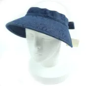 【DOKODEMO】全新 △CHANEL Vintage 02P 100% 純棉 Coco Mark 牛仔布遮陽帽 靛藍色 法國製造 女款 全新庫存
