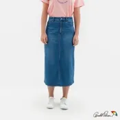 Arnold Palmer 女裝-彈性牛仔長裙-深藍
