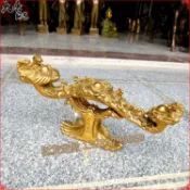 協貿國際日用品生活12館 大唐佛具精工純銅九龍如意帶底座如意萬事如意生肖龍銅擺件九二雙