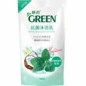 來易購 綠的GREEN 抗菌沐浴乳 補充包 檸檬香蜂草精油 700ml