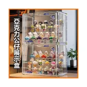(店+)公仔盲盒收納展示架大容量奧特曼亞克力透明盒泡泡瑪特防塵手辦展示櫃