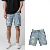 【LEVIS】Levis 511 刷破短褲 尺碼偏小 刷破  牛仔褲 短褲 修身 丹寧 破壞 牛仔短褲 平輸品(牛仔褲8475AI5)