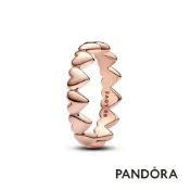 【Pandora】心心相映戒指-鍍14k玫瑰金 官方直營
