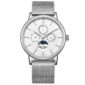 【RHYTHM 麗聲】日月相日期手錶-42mm 送禮 禮物 推薦(FI1608S01)
