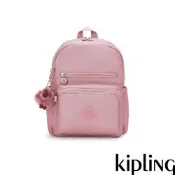 Kipling (網路獨家款)霧粉色雙前袋後背包-JUDY M