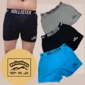現貨在台🇺🇸《Hollister》海鷗 短版 彈性 四角褲 三入組