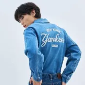 【MLB】牛仔丹寧襯衫 紐約洋基隊(3ADRR0134-50INS)