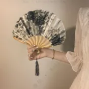 ✨台灣出貨#【30天熱銷1114件】小扇子折扇古風ins中國風漢服古典舞蹈古裝折疊擺拍道具貝殻竹扇