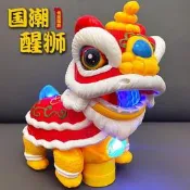 國潮電動舞獅兒同完據醒獅1一3歲6-12個月男童釹骸餾醫兒同節禮物