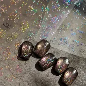 生花工作室｜煙火、線條、彩色煙火、浮雕、時髦貼紙、手繪貼紙、美甲貼紙(現貨)