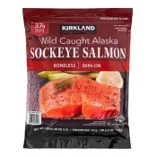 【Costco好市多】科克蘭 冷凍阿拉斯加野生紅鮭魚 1.36公斤 Kirkland Signature Frozen Wild Alaskan Sockeye Salmon 1.36Kg