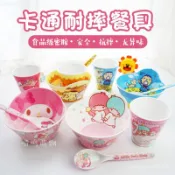 【優選精品】兒童碗勺套裝密胺防摔卡通餐具寶寶防燙大童傢用創意可愛小孩碗筷ins風韓國 WXUN