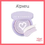 [A'pieu] 水潤鎖定提亮防曬氣墊薰衣草 15g Apieu 防曬乳妝前乳美白防曬霜隔離 Waterlock