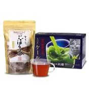 【盛花園】日本原裝羽衣甘藍菜青汁20入+秋田白神牛蒡茶15入養生組(甘藍青汁3g/入、牛蒡茶1.5g/入)