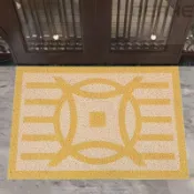 【台灣出貨】風水地墊入戶門地墊開運金色進門絲圈腳墊中式五行大門口門廳地墊