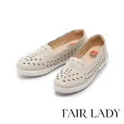 FAIR LADY 軟實力 鏤空花語懶人平底休閒鞋 香草 (503182)