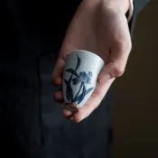 手繪蘭花陶瓷品茗杯 個人專用功夫茶杯 九匠風聞香杯 茶器禮盒