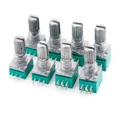 RK097G單聯雙聯電位器3/6腳 柄長15MM音響功放電位器10K 50K 20K