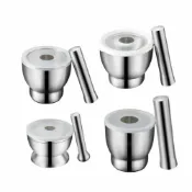 (店+)【wepay】不鏽鋼杵臼 搗碎器 搗蒜器 研缽 杵臼 研磨缽 搗碎器 搗藥 磨粉 搗缽 304不鏽鋼杵臼