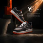 NICEDAY 代購 Kobe Bryant x Nike Air Force 1 科比 老大 黑橘 黑灰 紀念 聯名 IM1980-400