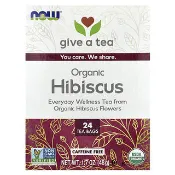 【iHerb】NOW Foods, 有機木槿，無咖啡萃取，24 茶包，1.7 盎司（48 克）
