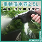 【隔日到貨】電動澆水壺2.5L USB充電 自動澆花壺 家用灑水壺 園藝噴水壺 消毒噴霧 洗車【HOMEDEN霍登生活】