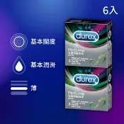 【Durex杜蕾斯】飆風碼衛生套6入