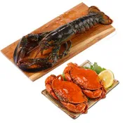 【華得水產】特大波士頓龍蝦700g×1隻+紅蟳130～150×2隻    (共3件組)