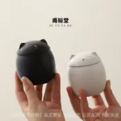✨可開發票🎇甫裕堂 小貓茶葉罐陶瓷儲物罐子防潮密封粗陶罐創意個性小茶倉