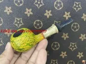 【萬禾】單出一把！！！孤品苔原綠石楠木直柄蘋鬥軍插硫化嘴