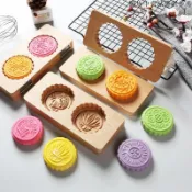 臺灣出貨 綠豆糕模具 月餅模具 糕點模具 綠豆糕壓模 實木翻蓋艾米粿模具年糕模子綠豆糕點南瓜餅幹饅頭印糕闆麵食模闆