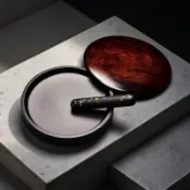 端硯 硯臺 文房四寶 研墨臺 歙硯 禮物 天然原石硯臺中國四大名硯歙硯圓形硯臺手工製作金星石研墨汁硯臺