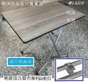 【40年老店】全新【台灣製】立體紋桌面美耐板材質 2x3尺 60X90  折合桌 小吃桌 餐桌 長方桌 2人 摺疊桌