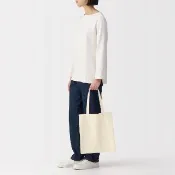 【MUJI 無印良品】布製購物袋A4