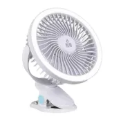 (店+)【勳風】 8吋DC桌夾壁掛燈扇/氣氛燈 風扇/USB可外接行動電源小風扇(HFB-S0660)
