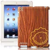 台北NOVA實體門市  OneMagic iPad2 iPad 2/New iPad 航海王保護殼 - 木紋奶油獅